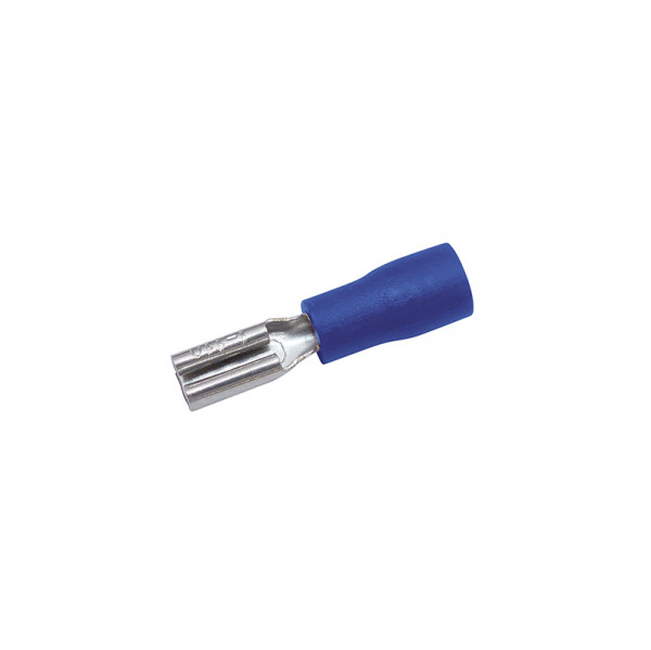 Flachsteckhülsen 0.8x2.8mm 50 Stück Blau in Plastikbox BLANKO