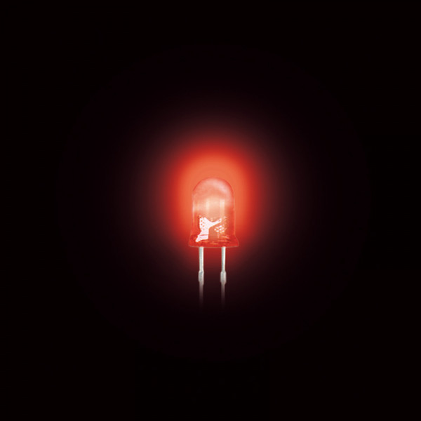 LED 5 mm Superhell klar rot 100 Stück 600MCD BLANKO