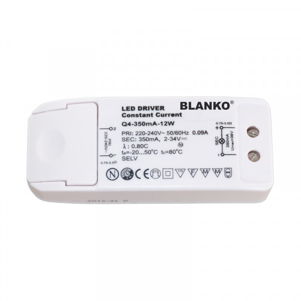 LED-Konstantstromnetzteil 12 W 350 mA 2-34 V DC BLANKO