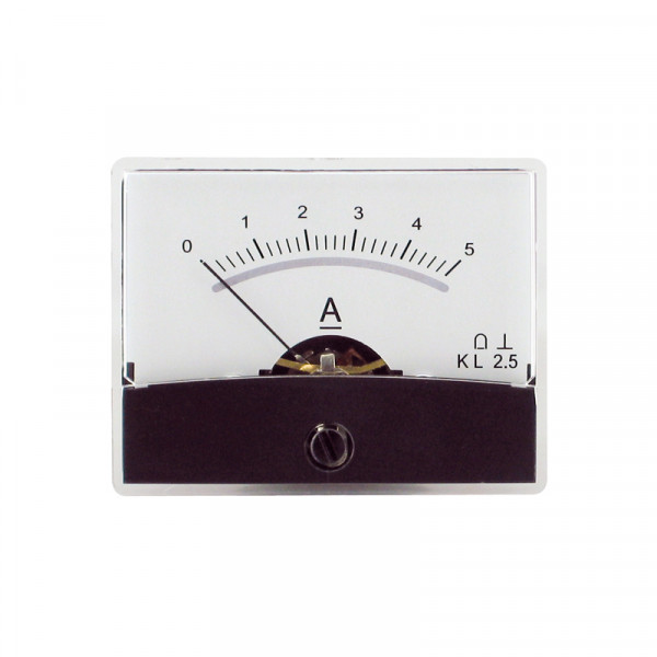 Drehspul-Einbauinstrument m.Spiegelskala 0-5A DC BLANKO