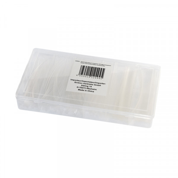 Schrumpfschlauch-Sortiment 100-teilig transparent, Box BLANKO