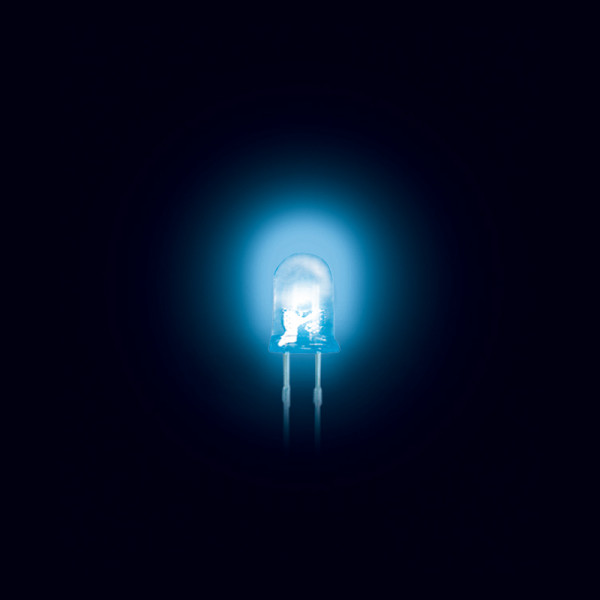 LED 5 mm ultrahell klar blau 50 Stück 3000MCD BLANKO