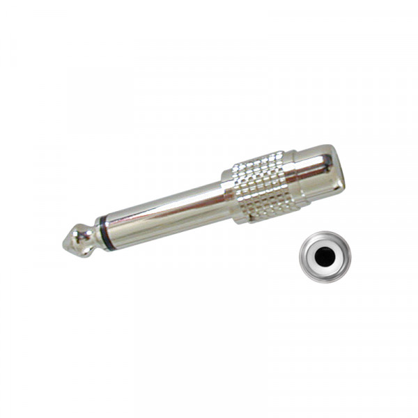 Adapter 6,3mm Klinke/Cinch Metall BLANKO
