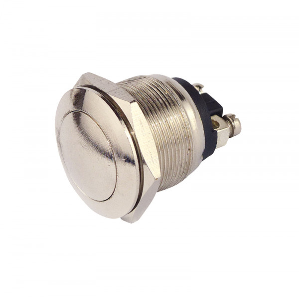 Vollmetalltaster mit Schraubösen 19 mm Schliesser, Kopf rund BLANKO