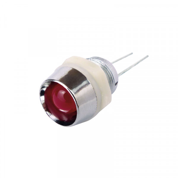 LED mit Fassung 8 mm rot 10 Stück BLANKO