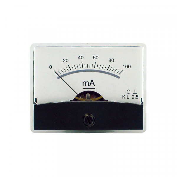 Drehspul-Einbauinstrument m.Spiegelskala 0-100mA DC BLANKO