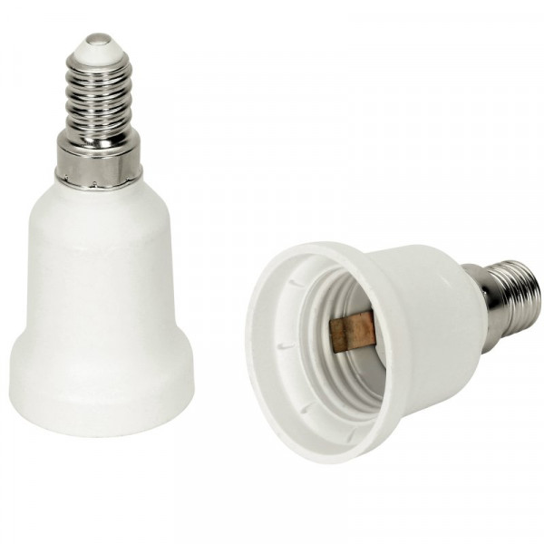 Leuchtmitteladapter E14-E27 2er-Set BLANKO