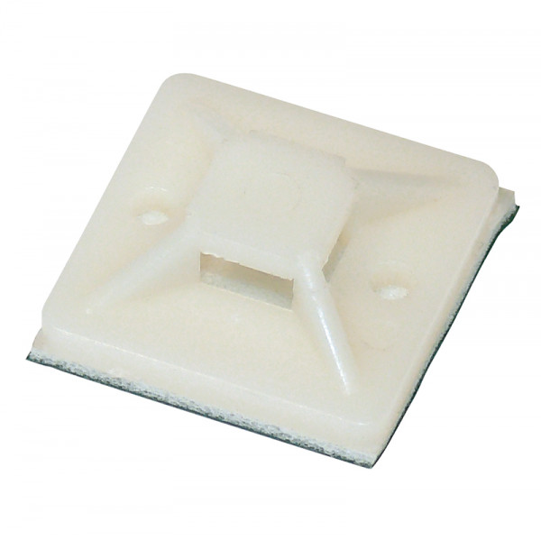 Klebesockel für Kabelbinder 20 x 20 mm Set aus 50 Stück BLANKO