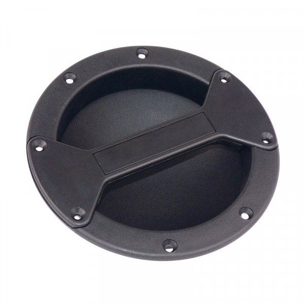 Boxentragegriff Rund schwarz BLANKO