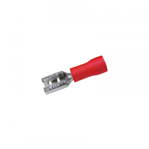 Flachsteckhülsen 0.8 x 4.75 50 Stück Rot in Plastikbox BLANKO