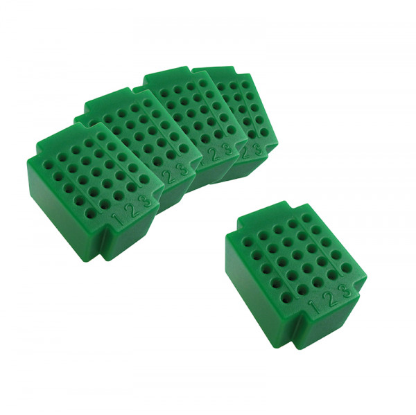 Micro-Laborsteckb. 25 Kontakte grün 5er