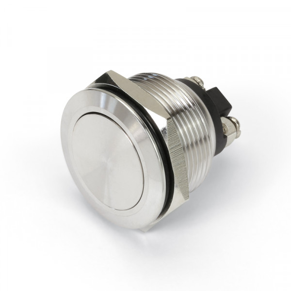 Metalltaster 22 mm, 1 x Schließer Tasterkopf flach/bündig BLANKO