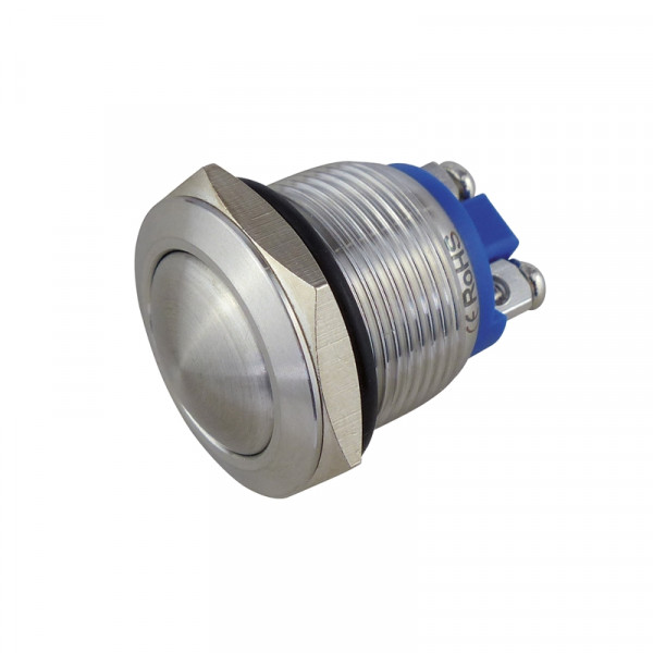 Metalltaster Dome 19 mm 1 x Schliesser Kopf halbrund BLANKO
