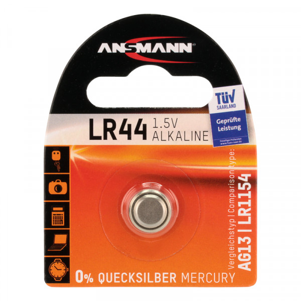 Ansmann Knopfzelle / LR44 Batterie 1er Blister