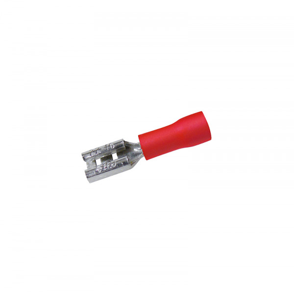 Flachsteckhülsen 0.8 x 2.8mm 50Stück Rot in Plastikbox BLANKO