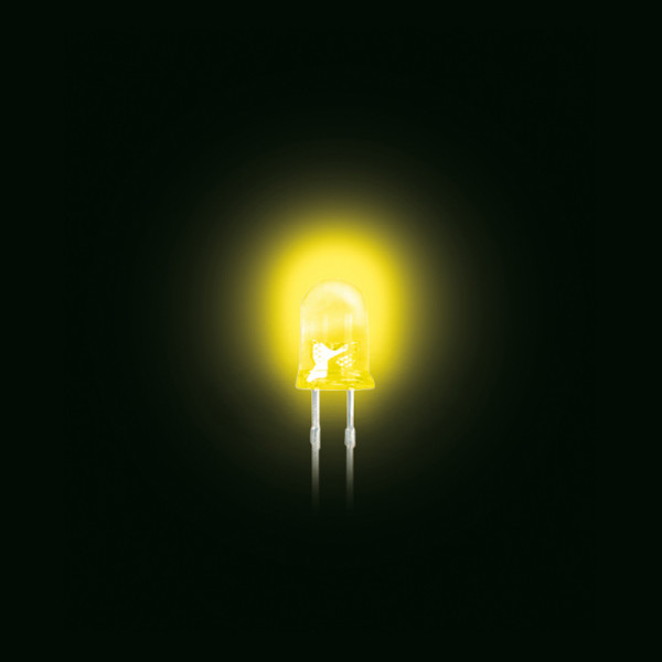LED 5 mm Standard trüb gelb 100 Stück BLANKO