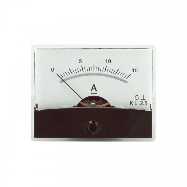 Drehspul-Einbauinstrument m.Spiegelskala 0-15A DC BLANKO