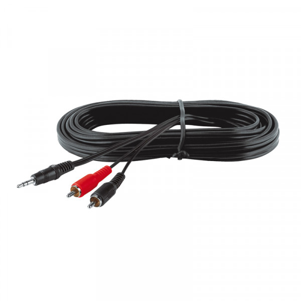 Audiokabel 2 x Cinch-3,5mm Klinke 5m