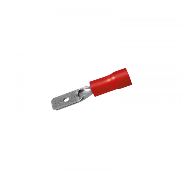Flachstecker 0,8 x 2.8 mm 50 Stück Rot in Plastikbox BLANKO