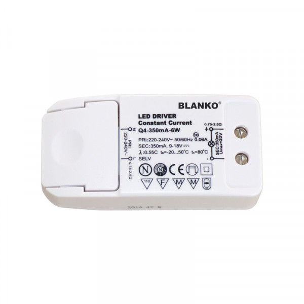 LED-Konstantstromnetzteil 6 W 350 mA 9-18 V DC BLANKO