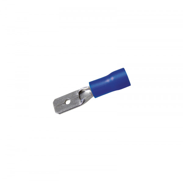 Flachstecker 0,8 x 4.75 mm 50 Stück Blau in Plastikbox BLANKO