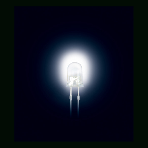 LED 5 mm ultrahell klar weiss 10 Stück 3500MCD BLANKO