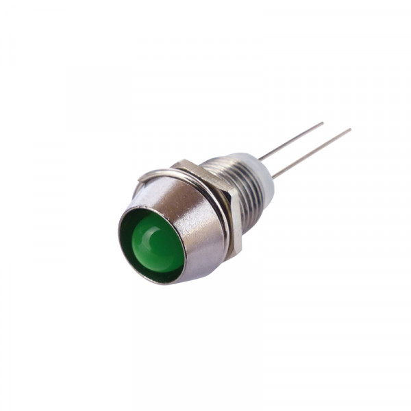 LED mit Fassung 6 mm grün 10 Stück BLANKO