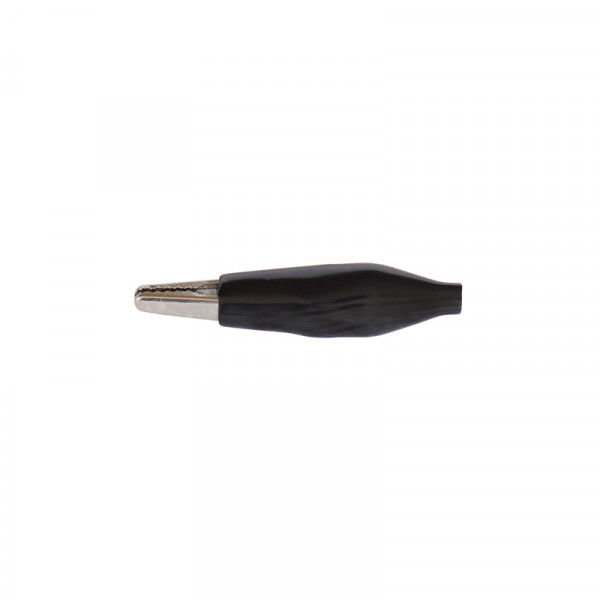 Krokoklemme mini schwarz 10 Stück BLANKO