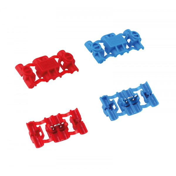 Klemmverbinder 10 Stück rot/blau BLANKO
