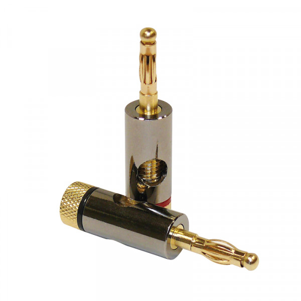 Dynavox Bananenstecker 2 x rot, 2 x schwarz