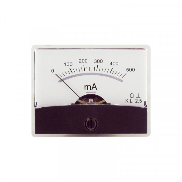 Drehspul-Einbauinstrument m.Spiegelskala 0-500mA DC BLANKO